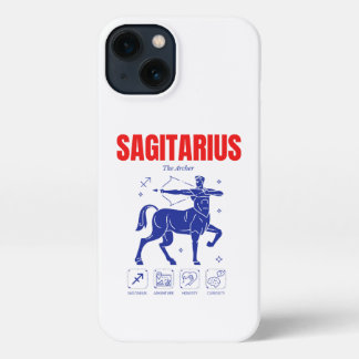 Schütze Zodiac Schütze Astrologie Linienkunst iPhone 13 Hülle