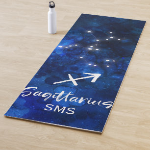 Schütze Zodiac Sternbild Galaxie Monogramm Yogamatte