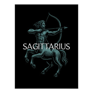 Schütze Zodiac – Vintage Zentaur Schütze  Poster