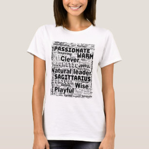 Schütze-Zodiac-Wortwolke-Inspiration Frauen T-Shirt