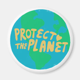 SCHÜTZEN DES PLANETEN GERETTET ERDE Öko Grün Magnet