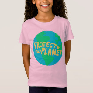 SCHÜTZEN DES PLANETEN GERETTET ERDE Öko Grün T-Shirt