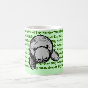 Schützen Sie das Baby Manatee Kaffeetasse