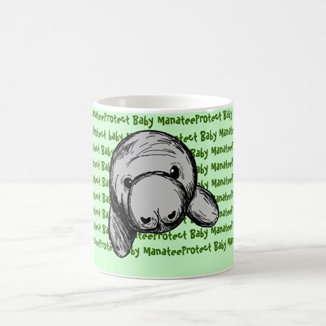 Schützen Sie das Baby Manatee Kaffeetasse (Mittel)