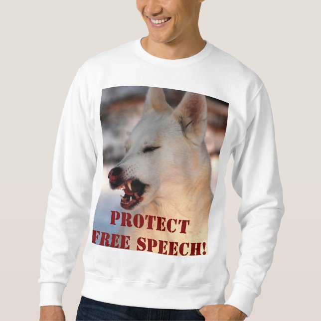 Schützen Sie das Sweatshirt für freie Sprache (Vorderseite)