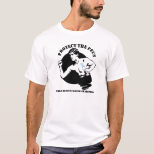 Schützen Sie den männlichen Brustkrebs Pecs T-Shirt