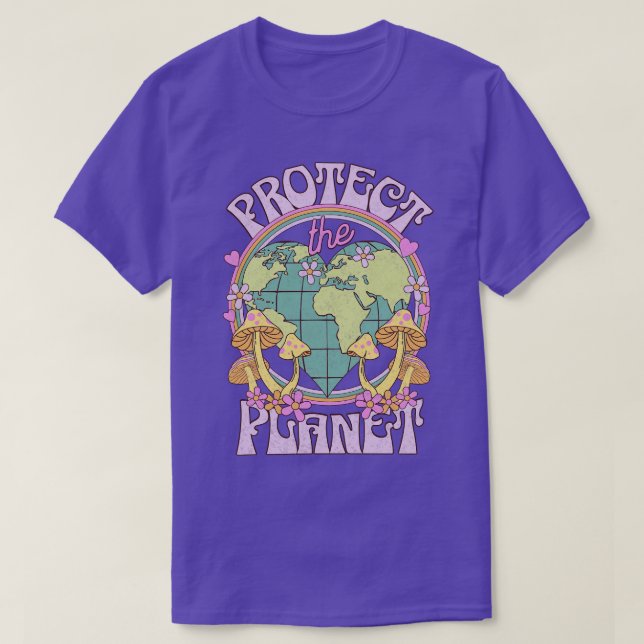 Schützen Sie den Retro Earth Day T-Shirt (Design vorne)