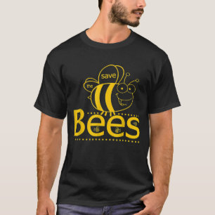 Schützen Sie die Bienen-Comic-Bienenzüchter-Design T-Shirt