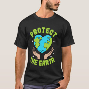 Schützen Sie die Erde Umweltfreundliche Klimawande T-Shirt