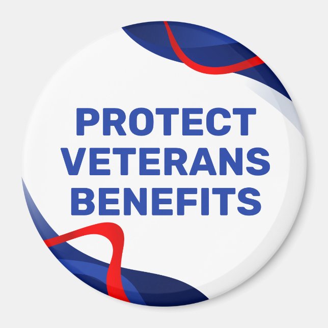 Schützen Sie die Leistungen für Veteranen politisc Magnet (Vorne)