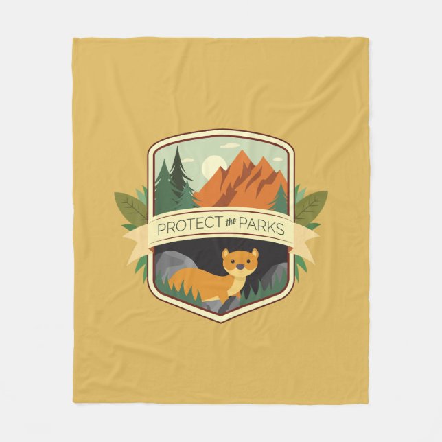 Schützen Sie die Parks Weasel Fleecedecke (Vorderseite)
