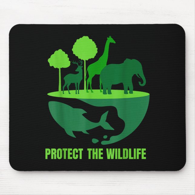 Schützen Sie die Tierwelt _ Naturschutz Erde Mousepad (Vorne)
