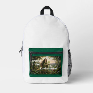 Schützen Sie die Umwelt Bedruckter Rucksack