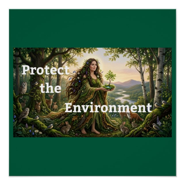 Schützen Sie die Umwelt Plakat Poster (Vorderseite)