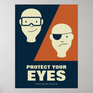 Schützen Sie Ihre Augen Sicherheit am Arbeitsplatz Poster