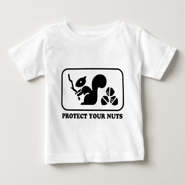Schützen Sie Ihre Nüsse Baby T-shirt (Vorderseite)