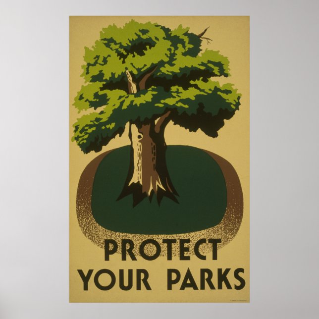 Schützen Sie Ihre Parks Vintages WPA-Poster Poster (Vorne)