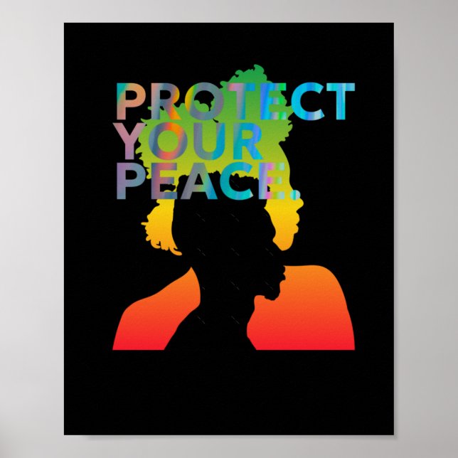 Schützen Sie Ihren Friedensaufkleber Poster (Vorne)