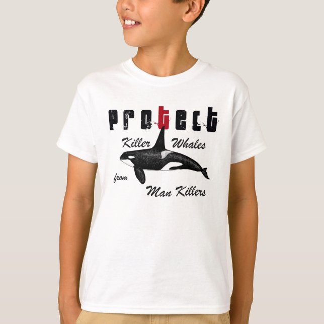 Schützen Sie Killerwale vor Mann-Mördern T-Shirt (Vorderseite)