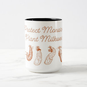 Schützen Sie Monarchen Pflanze Milkweed Kaffeetass Zweifarbige Tasse