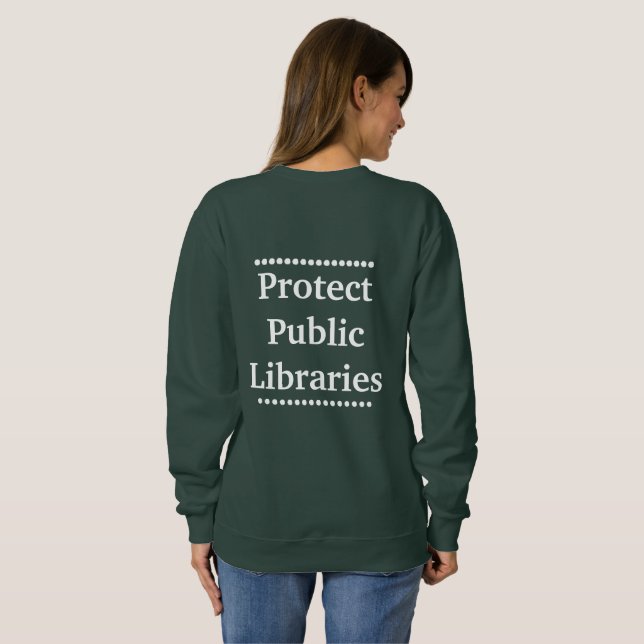 Schützen Sie öffentliche Bibliotheken Sweatshirt (Schwarz voll)