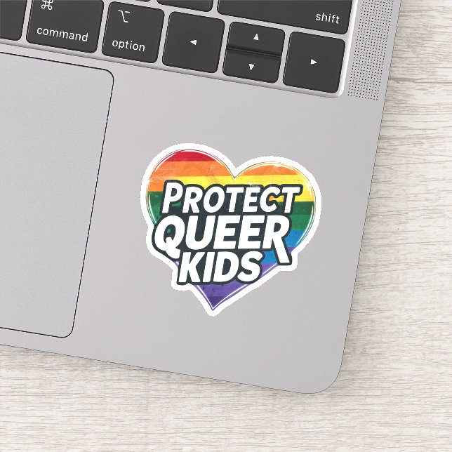 Schützen Sie Quee Kids Rainbow Herz LGBT Prix Aufkleber (Detail)