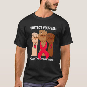 Schützen Sie sich selbst, indem Sie die Hand erheb T-Shirt