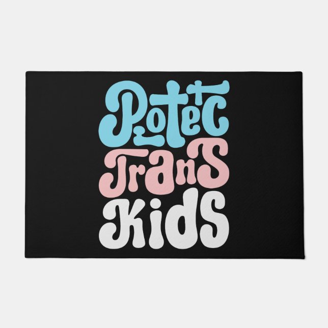 Schützen Sie Trans Kids Doormat Fußmatte (Vorderseite)