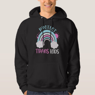 Schützen Sie Trans Kids Rainbow Flag Kleidung Hoodie