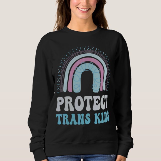 Schützen Sie Trans Kids Transgender Flag LGBT Pria Sweatshirt (Vorderseite)