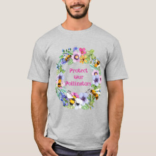 Schützen Sie unsere Bestäuber und Blume T-Shirt