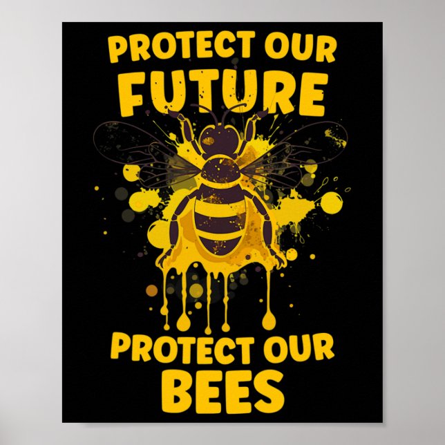 Schützen Sie unsere Bienen - Typ-Bewusstsein des E Poster (Vorne)