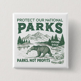 Schützen Sie unsere nationalen Parks entschädigen Button