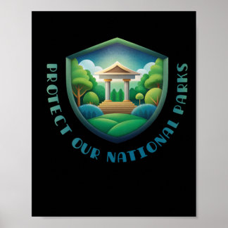 Schützen Sie unsere nationalen Parks Vintage-Abzei Poster