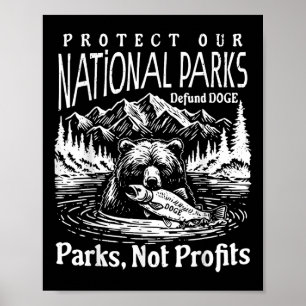 Schützen Sie unsere Nationalparks, entsorgen Sie D Poster