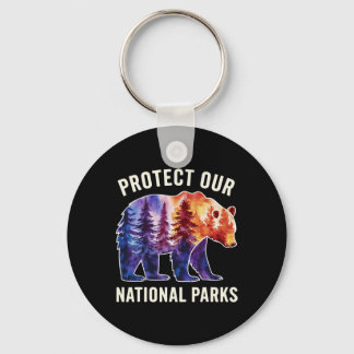 Schützen Sie unsere Nationalparks Smokey Resist Bä Schlüsselanhänger