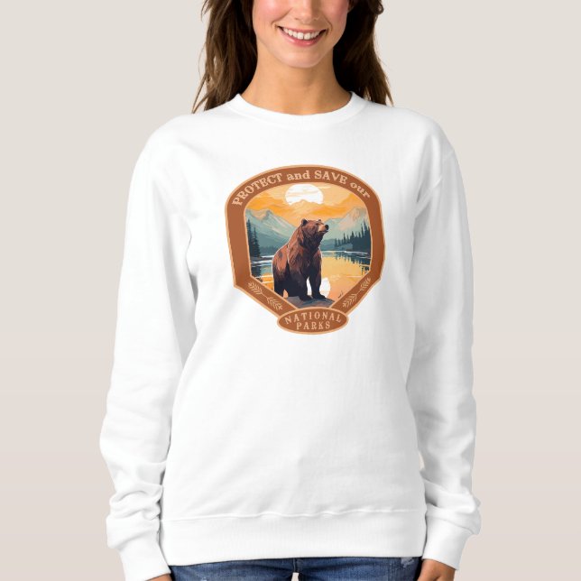 Schützen Sie unsere Nationalparks Sweatshirt (Vorderseite)