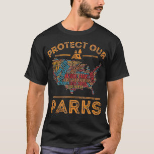 Schützen Sie unseren Parks National Park Map Wande T-Shirt