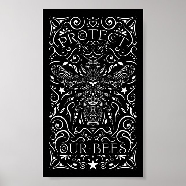 schützen unsere Bienen Poster (Vorne)