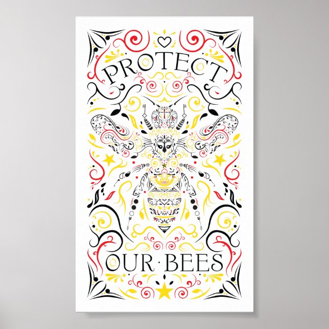schützen unsere Bienen Poster (Vorne)