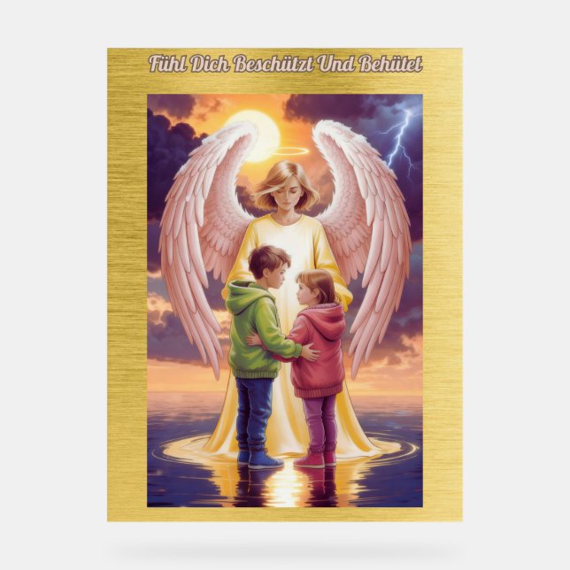 Schutzengel Acrylschild (Vorderseite)