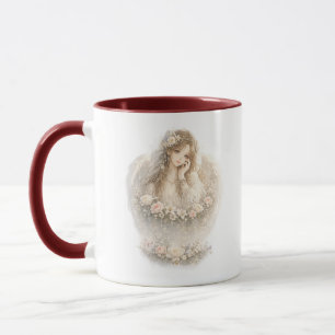 Schutzengel-Blumen-Tasse Tasse