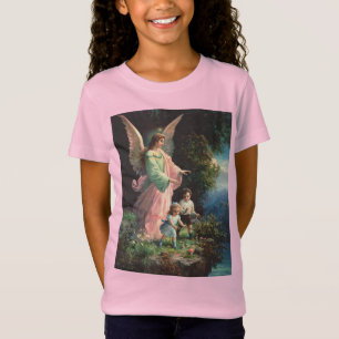 Schutzengel, der Kinder in der Nähe eines Sims sch T-Shirt