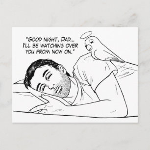 Schutzengel für Vater Postkarte