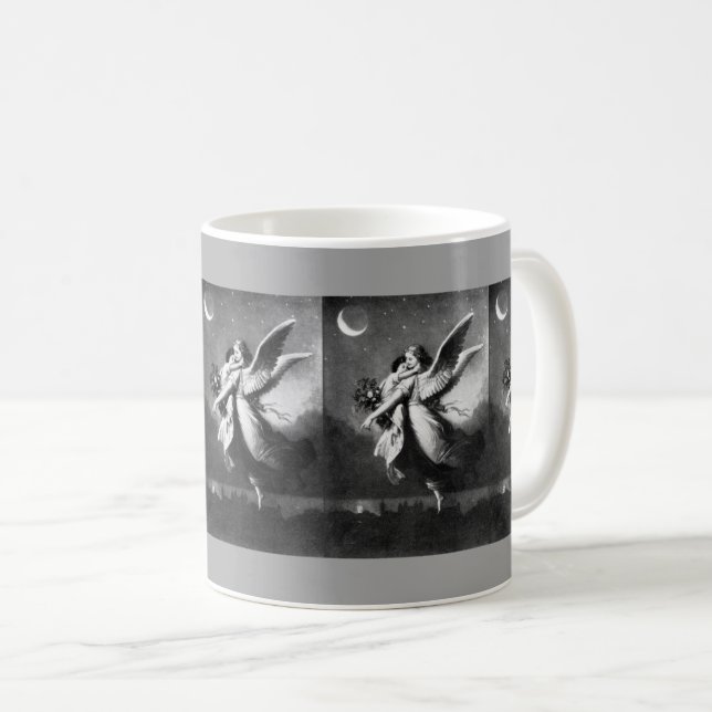 Schutzengel in der Nacht  Kaffeetasse (VorderseiteRechts)