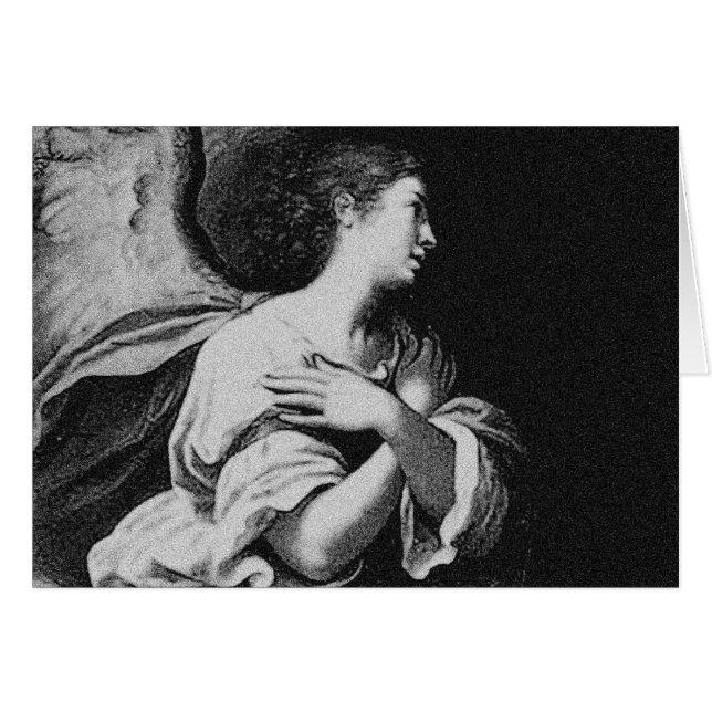 Schutzengel in Schwarzweiss (Vorderseite (Horizontal))