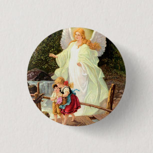 Schutzengel Kinder über Brücke Lindberg Button