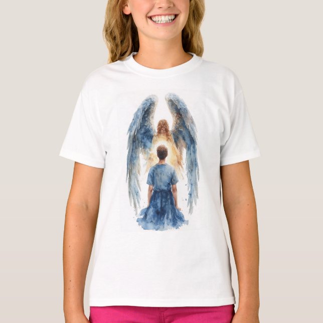 Schutzengel Mädchen T-Shirt (Vorderseite)