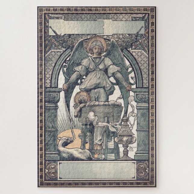 Schutzengel mit Jesuskind Puzzle (Vertikal)