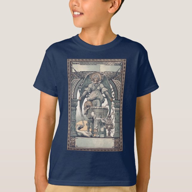 Schutzengel mit Jesuskind T-Shirt (Vorderseite)
